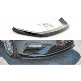 Накладка сплиттер на передний бампер Вар4 на Seat III Cupra / FR рестайл